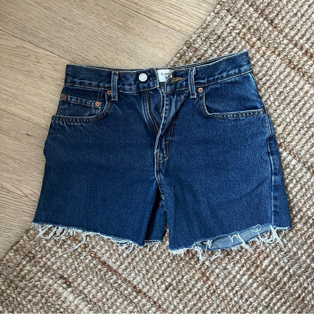 Levis 569 Loose Straight Fit Blue Denim Shorts